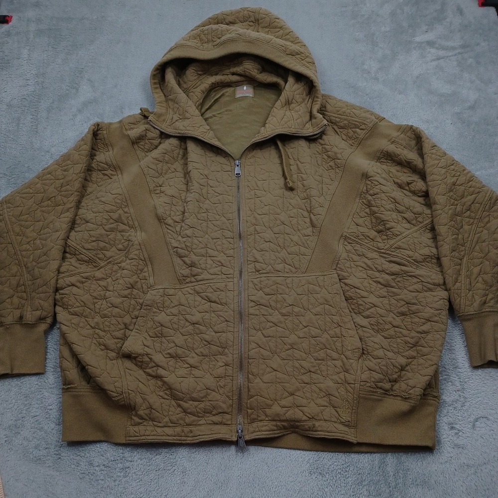 Free People Jacket Womens Large Brown Oversized Full ZIp Hooded Movement